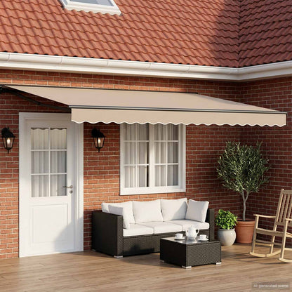 Tettuccio Elettrico Retrattile Beige e Antracite 5 × 3,5 m | homemem39