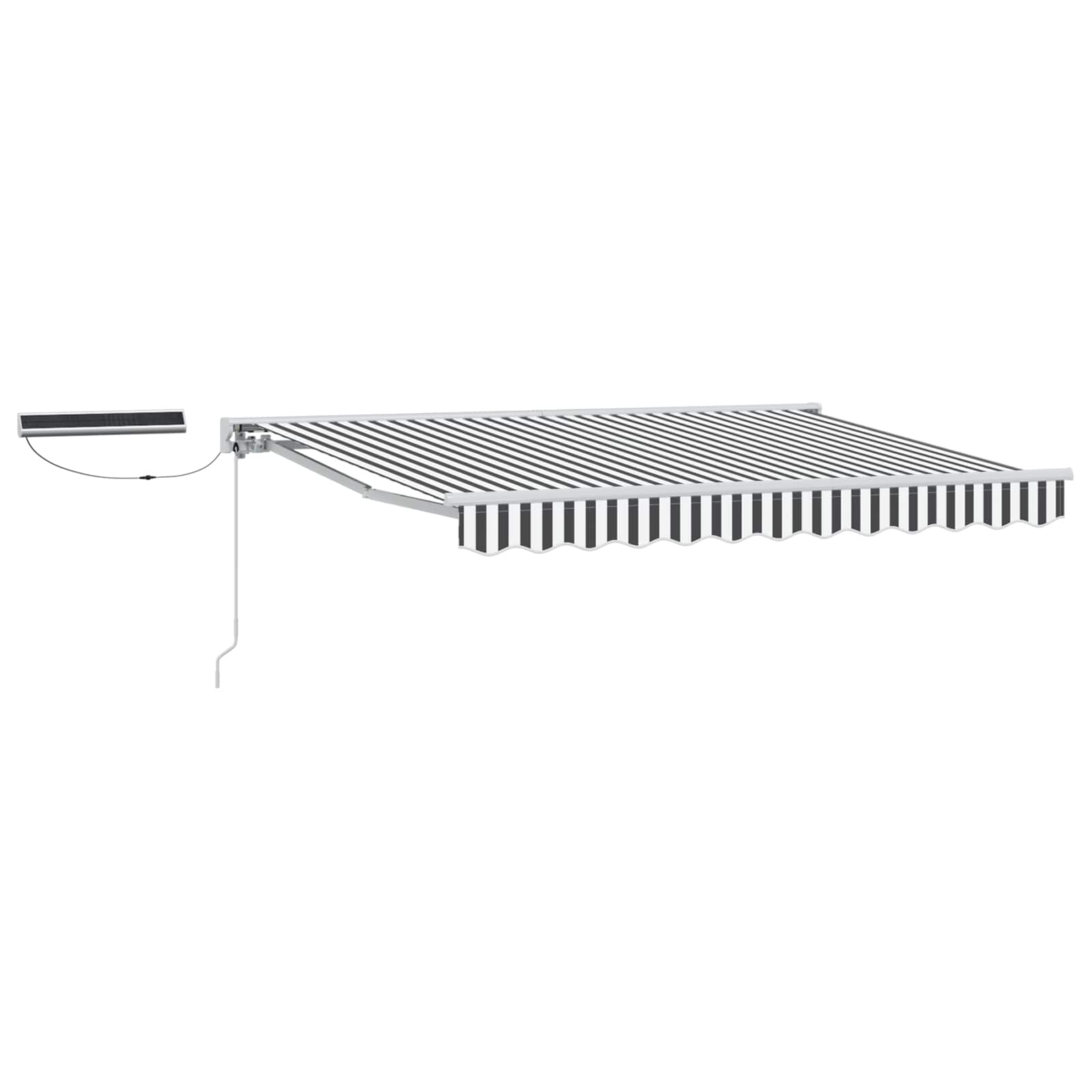 Tettuccio Elettrico Retrattile Antracite e Bianco 2,5 x 2 m | homemem39