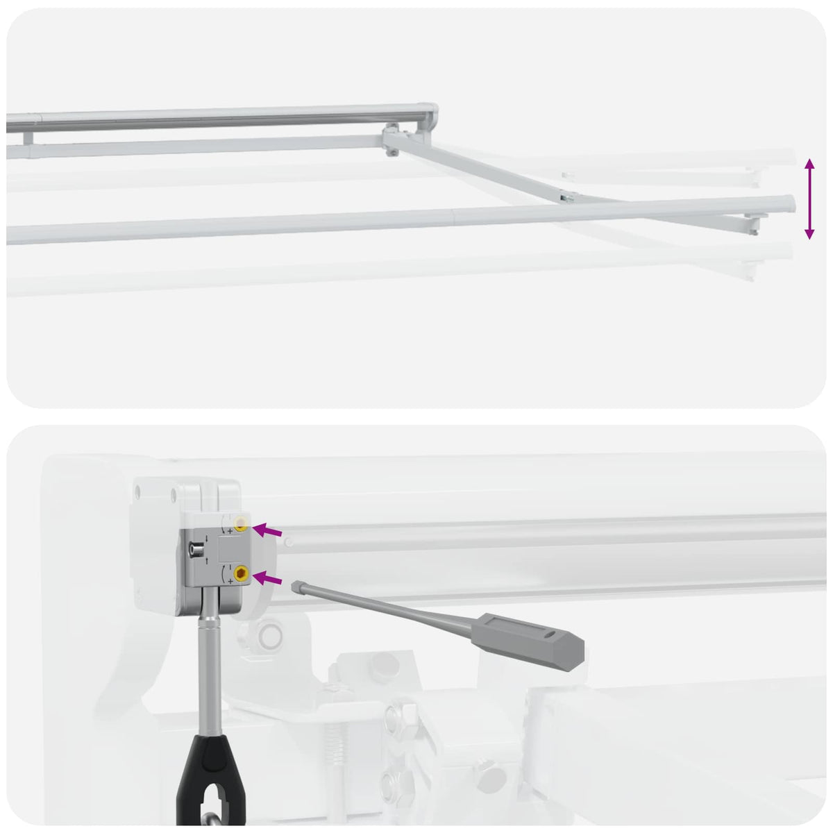 Tettuccio Elettrico Retrattile Grigio chiaro e bianco 2,5 x 2 m | homemem39