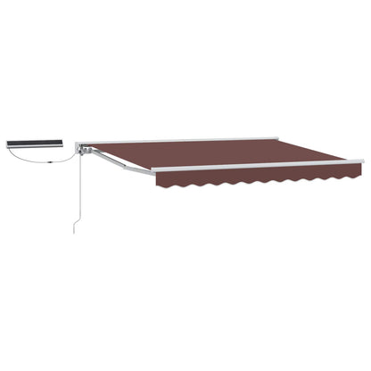 Tettuccio Elettrico Retrattile Marrone e bianco 3,5 x 2 m | homemem39