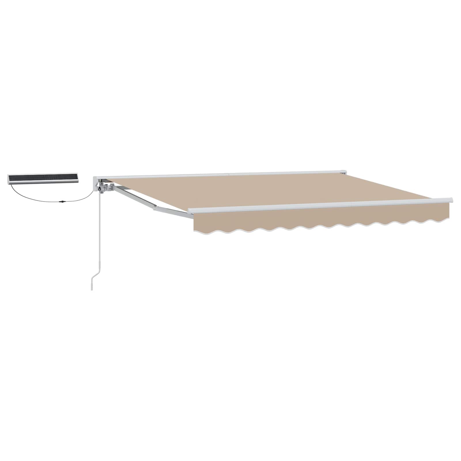 Tettuccio Elettrico Retrattile Beige e Bianco 3,5 x 2 m | homemem39