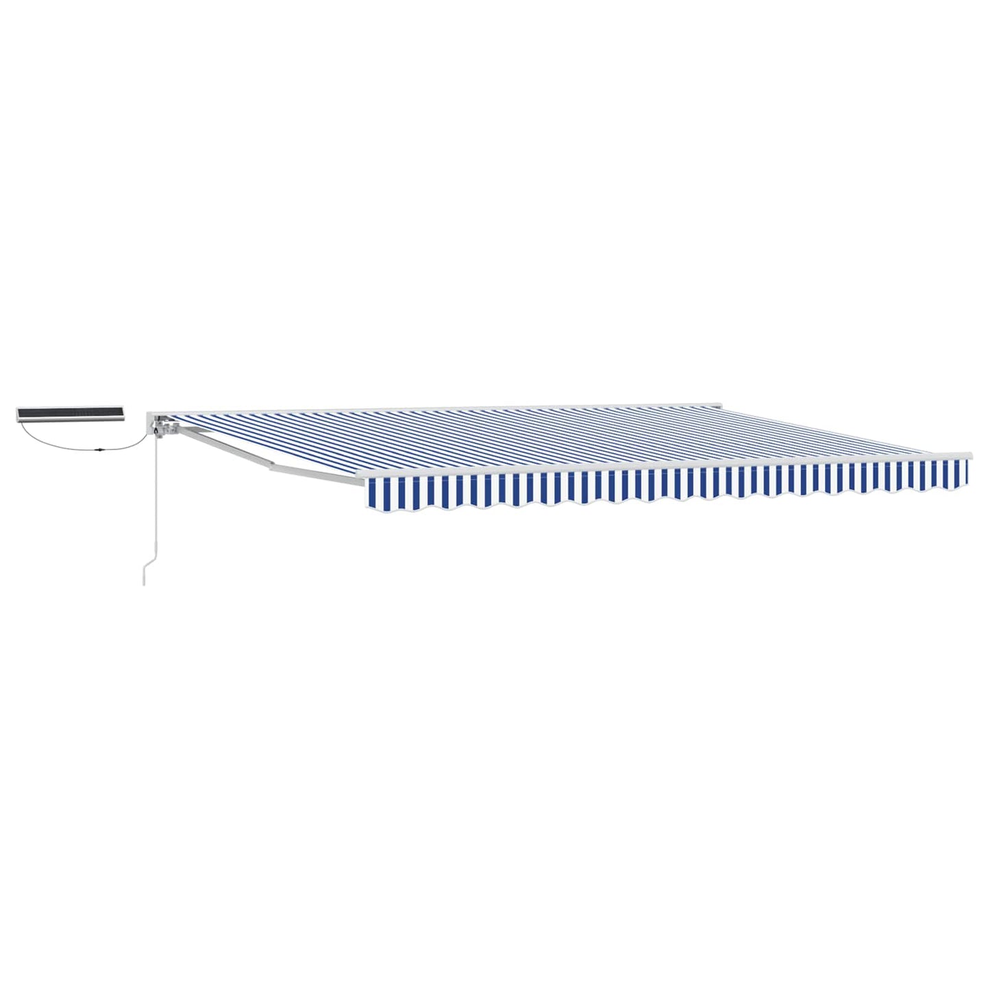 Tettuccio Elettrico Retrattile Blu e Bianco 4 x 2 m