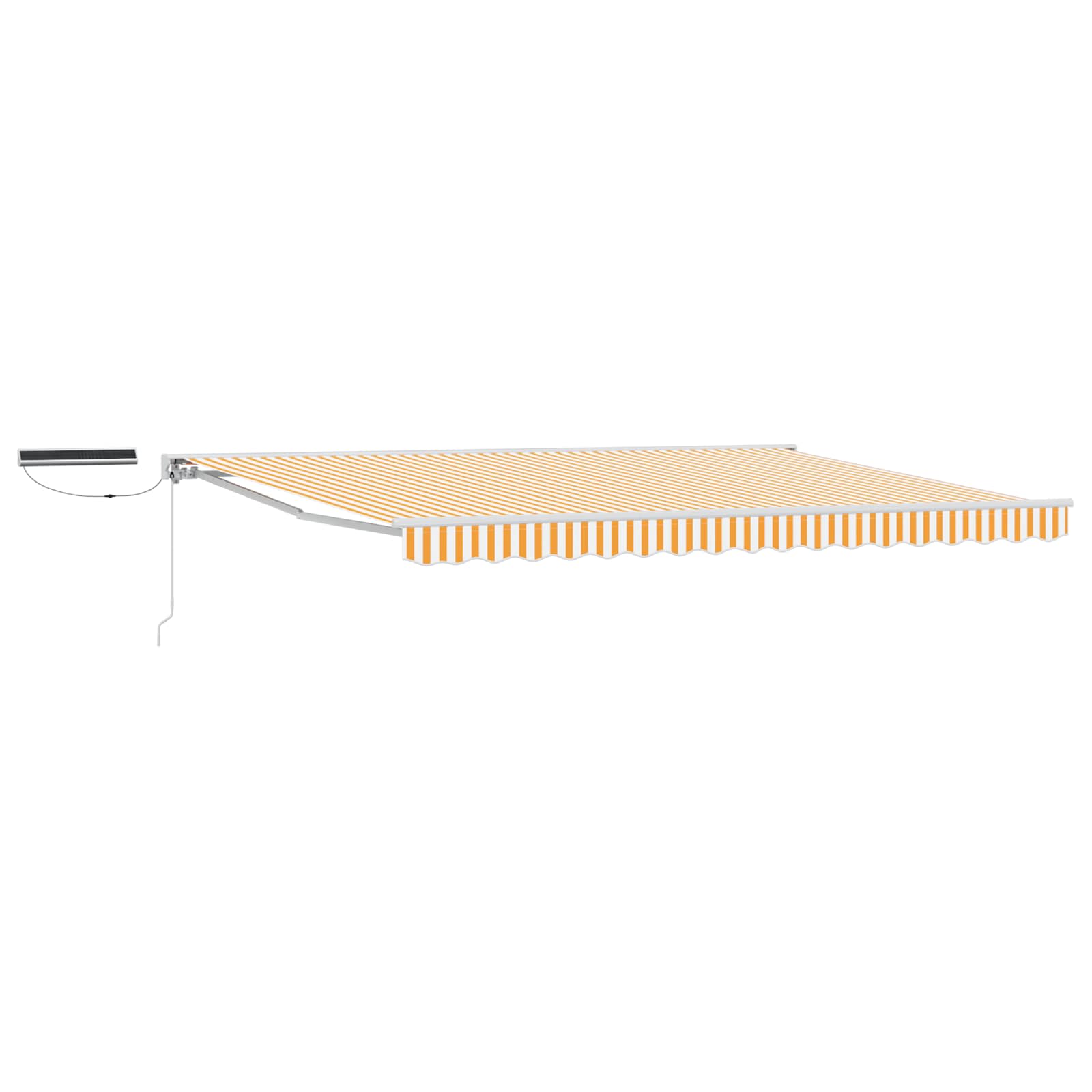 Tettuccio Elettrico Retrattile Giallo e Bianco 4 x 2 m | homemem39