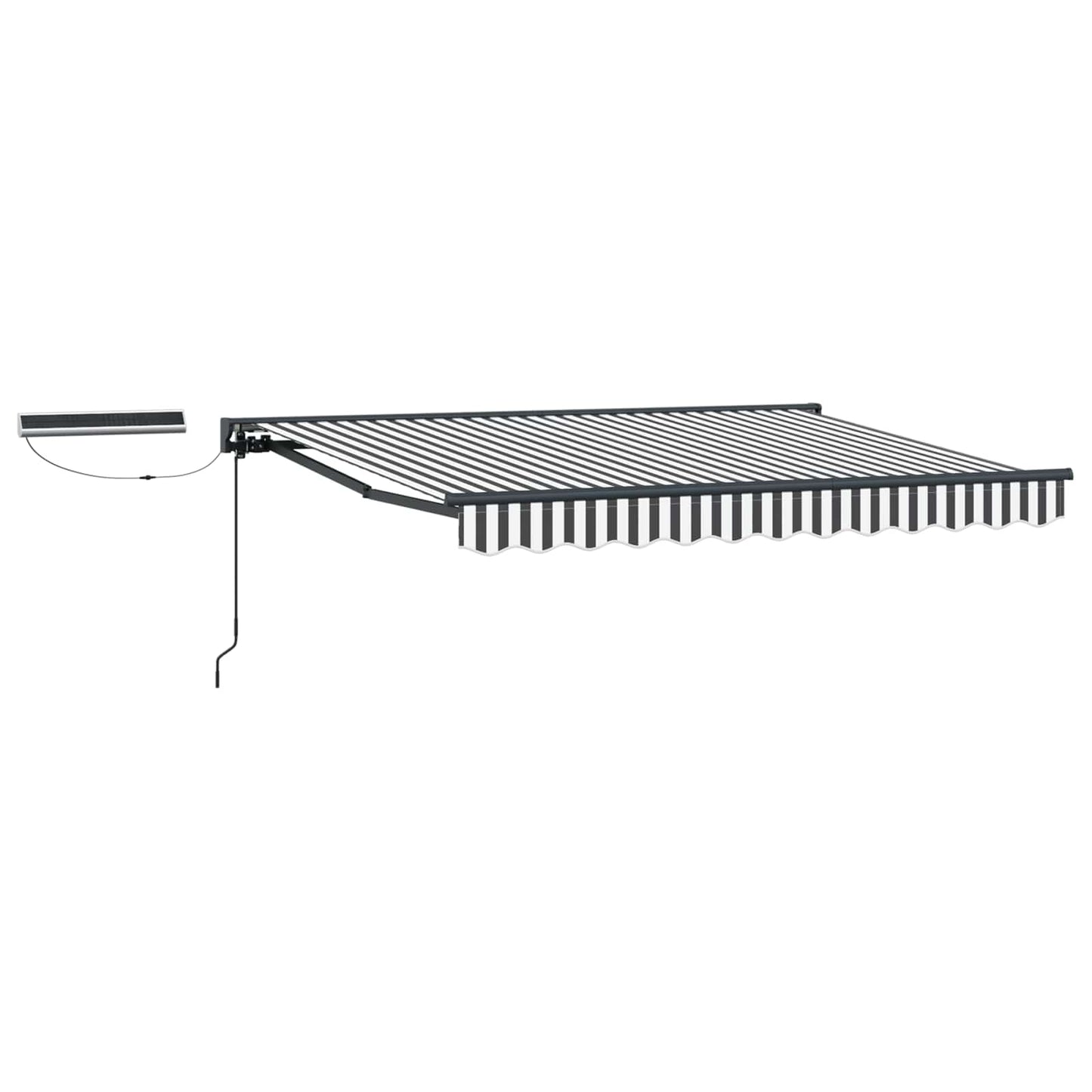 Tettuccio Elettrico Retrattile Antracite e Bianco 3,5 x 2 m | homemem39