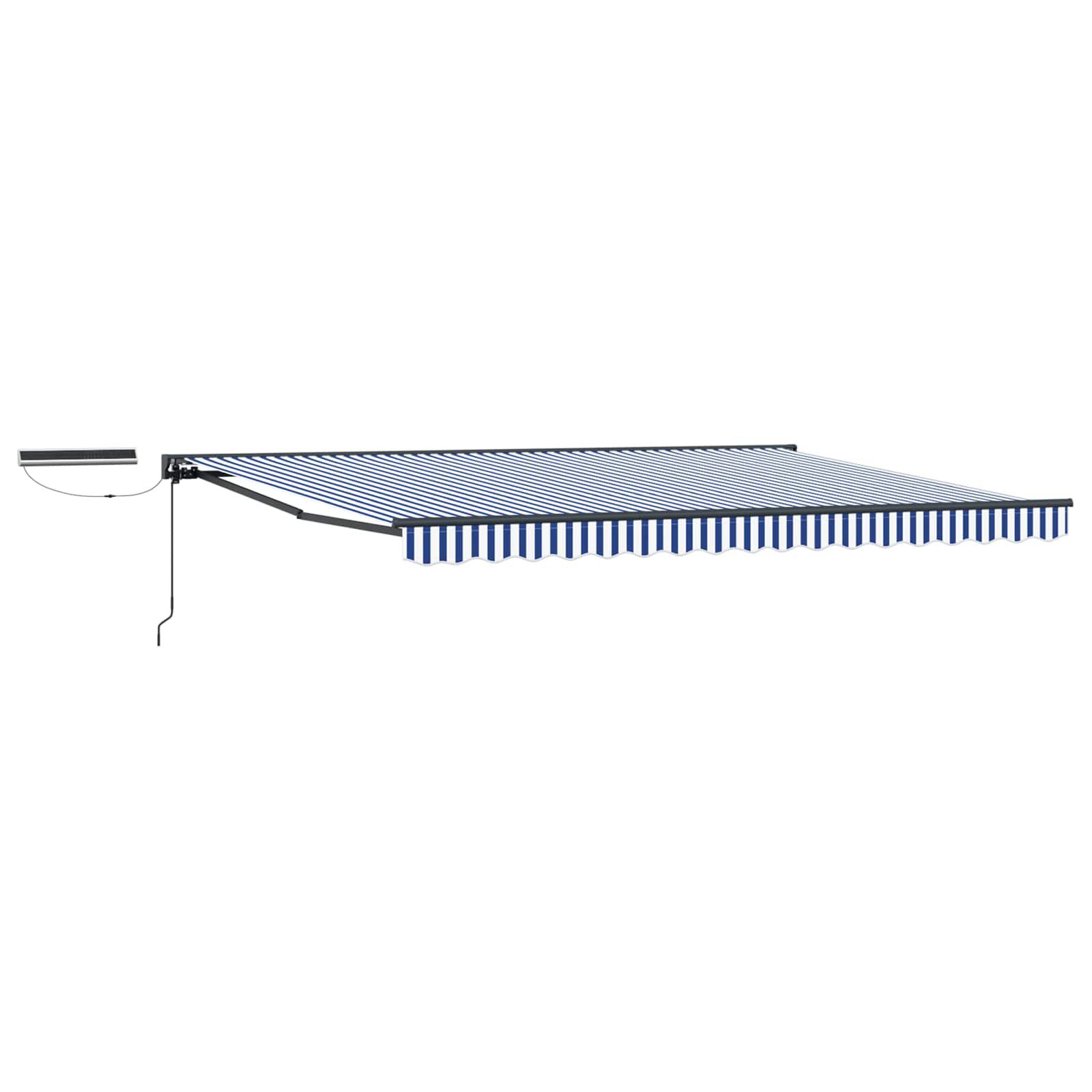 Tettuccio Elettrico Retrattile Blu, Bianco, Antracite 4 x 2 m | homemem39