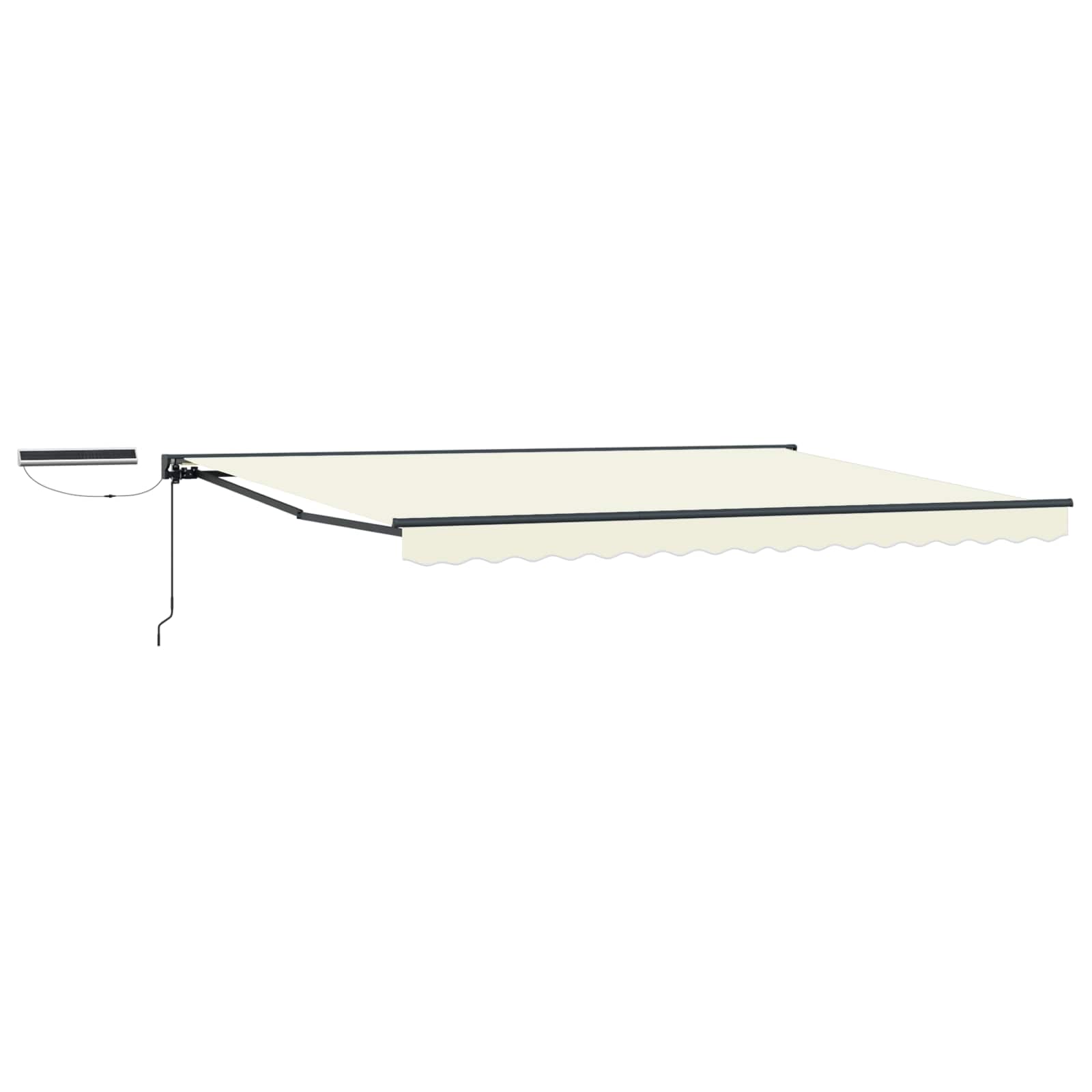 Tettuccio Elettrico Retrattile Crema e Antracite 4 x 2 m | homemem39