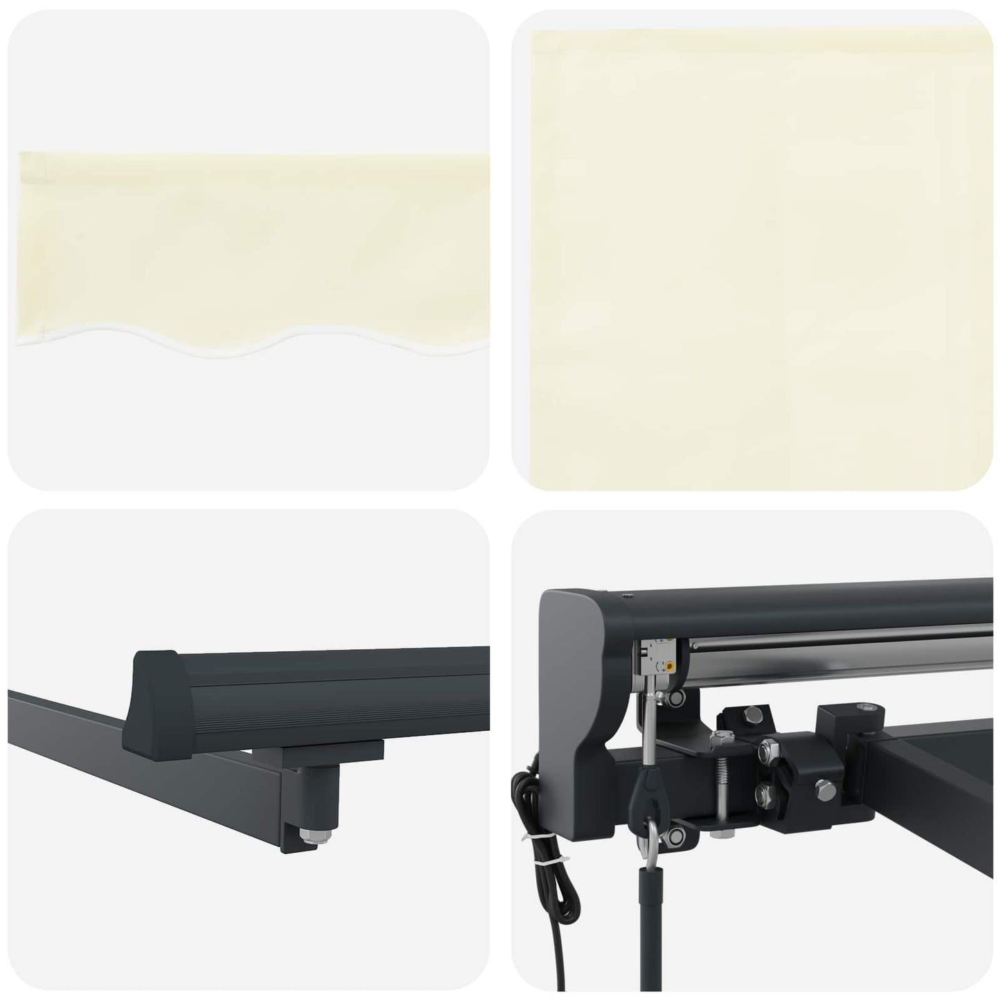 Tettuccio Elettrico Retrattile Crema e Antracite 3 x 2,5 m | homemem39