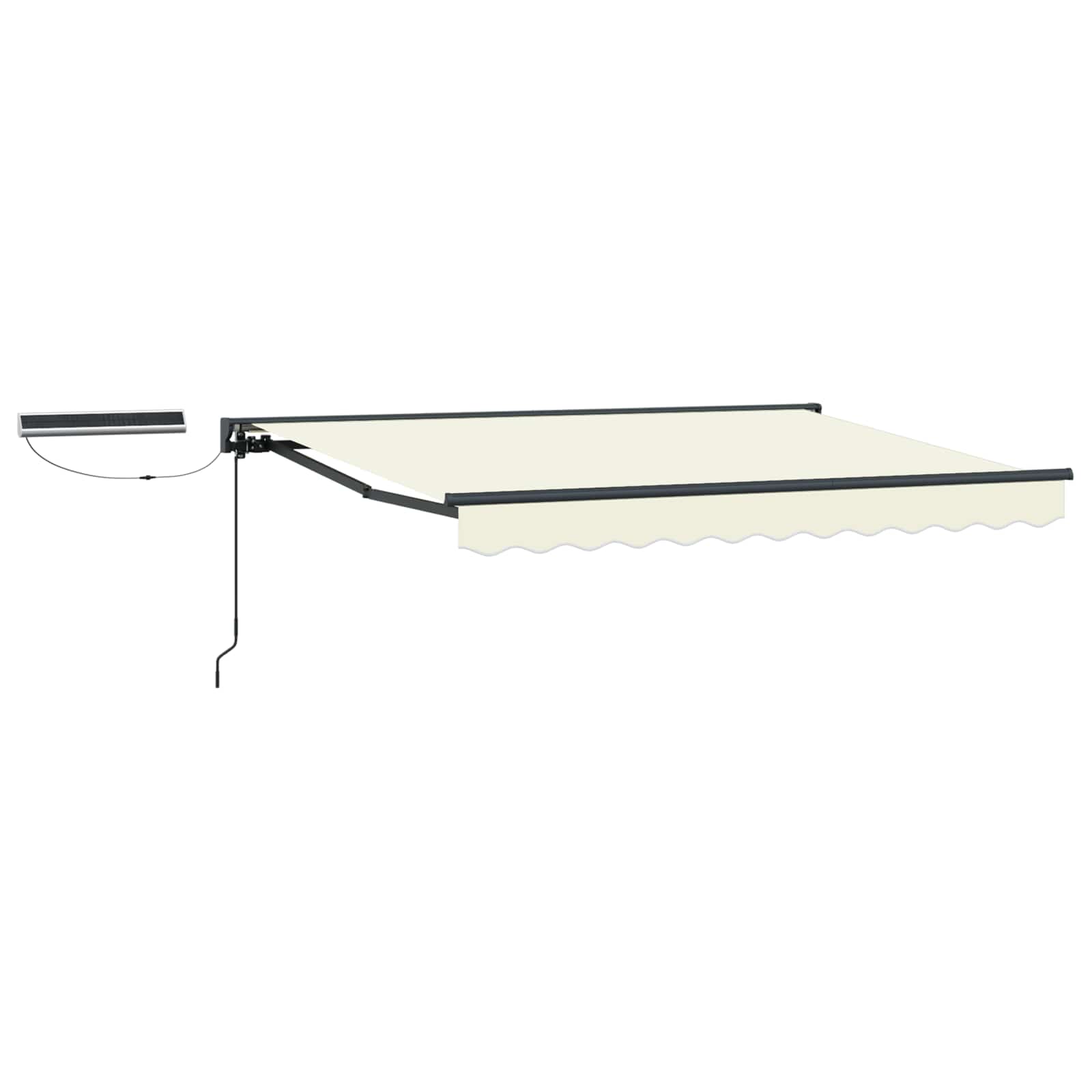 Tettuccio Elettrico Retrattile Crema e Antracite 3 x 2,5 m | homemem39