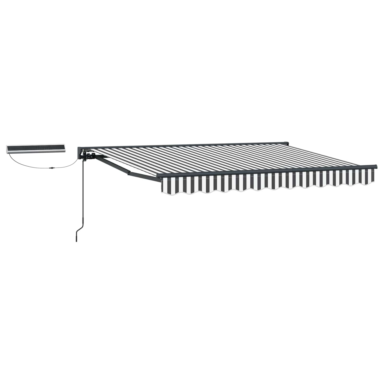 Tettuccio Elettrico Retrattile Antracite e Bianco 3 x 2,5 m | homemem39