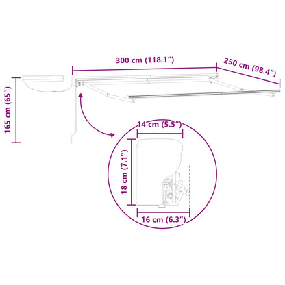 Tettuccio Elettrico Retrattile 3 x 2,5 m