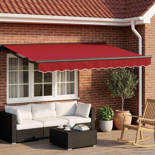 Tettuccio Elettrico Retrattile Rosso e Antracite 3,5 x 2,5 m