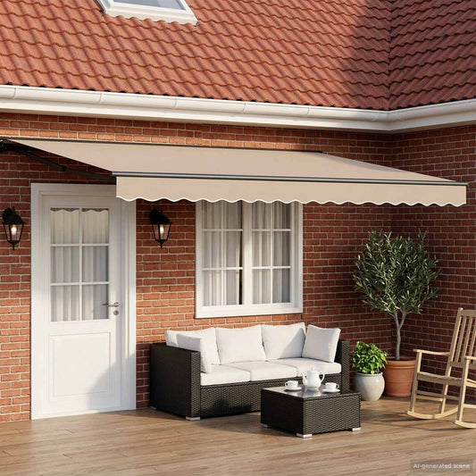 Tettuccio Elettrico Retrattile Beige e Antracite 4 × 3 m | homemem39