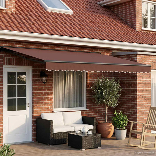Tettuccio Elettrico Retrattile Marrone e Antracite 5 x 3 m | homemem39