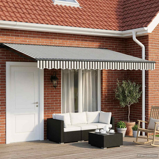 Tettuccio Elettrico Retrattile Antracite e Bianco 5 × 3,5 m | homemem39