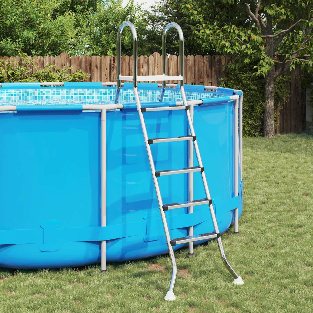 Scala per piscina fuori terra 224 x 175 cm 5-Gradino | homemem39