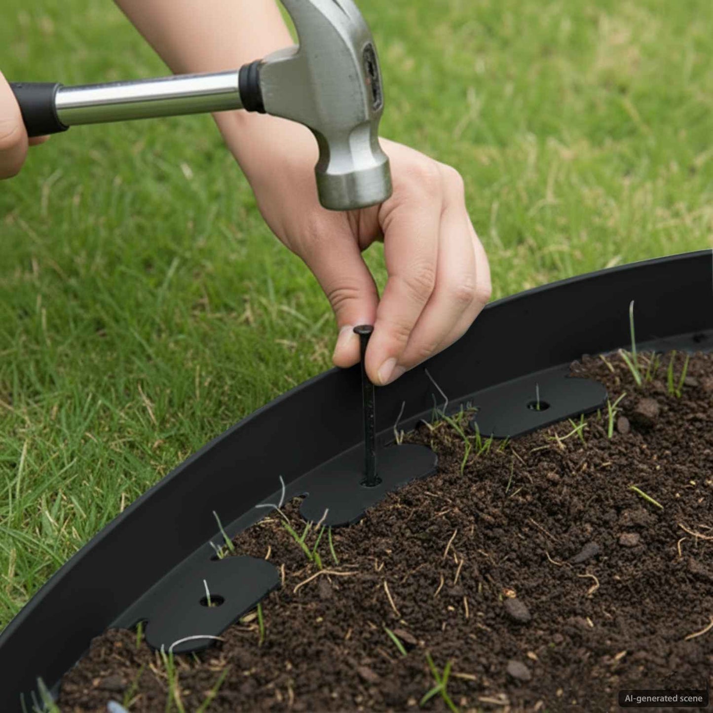 Bordure per prato Nero 5000 x 4 x 5 cm Plastica | homemem39