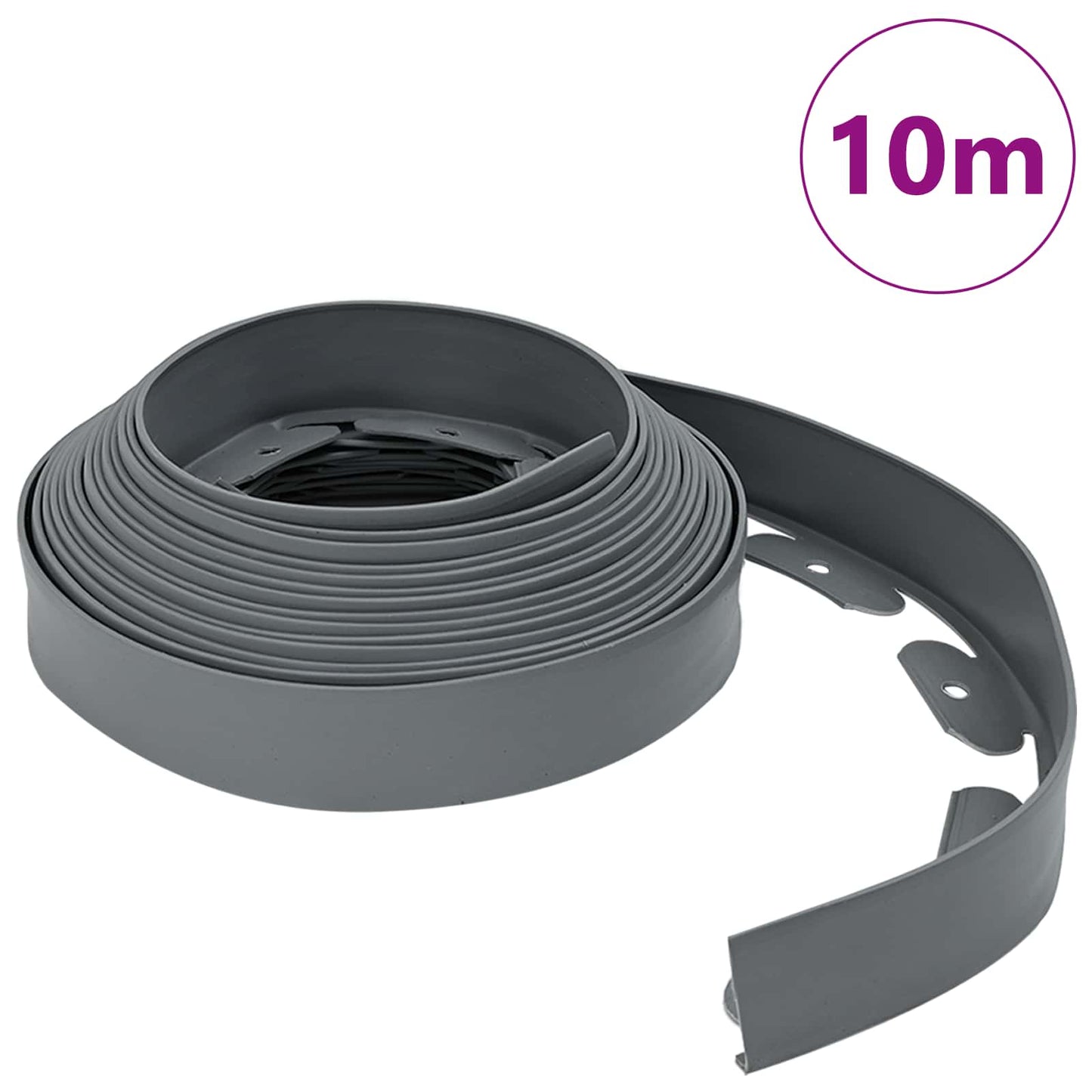 Bordure per prato Grigio 1000 x 4 x 5 cm Plastica | homemem39