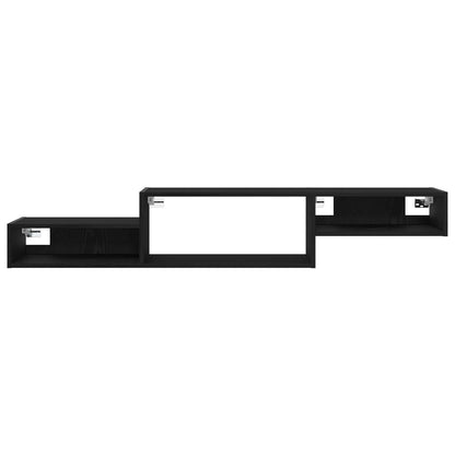 Mobile TV da Parete A parete Rovere Nero 150 x 28 x 26 cm | homemem39
