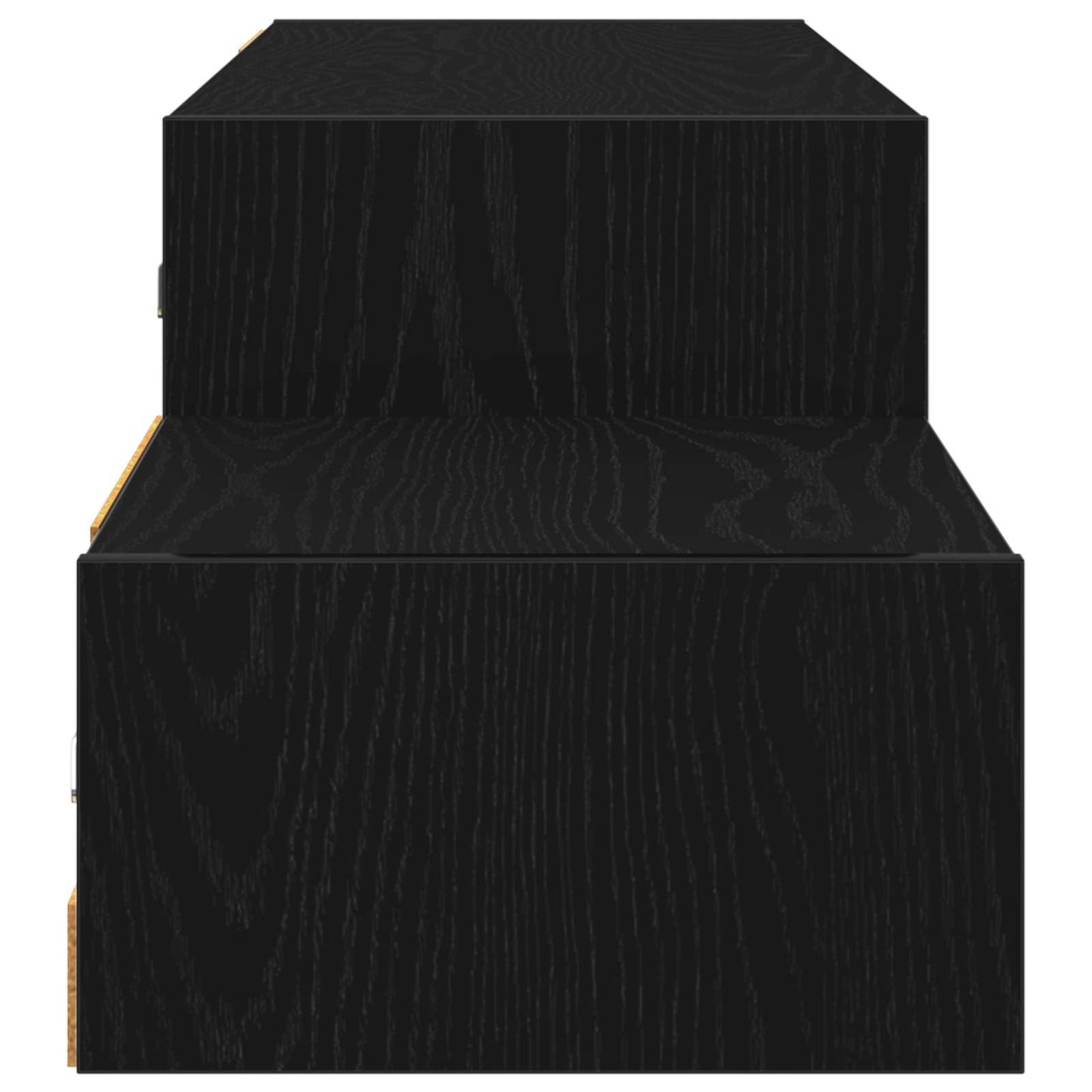 Mobile TV da Parete A parete Rovere Nero 150 x 28 x 26 cm | homemem39