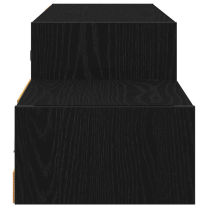 Mobile TV da Parete A parete Rovere Nero 150 x 28 x 26 cm | homemem39