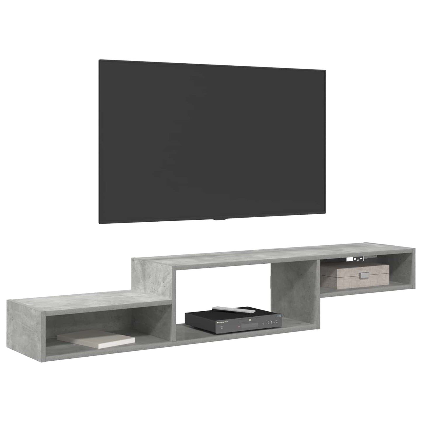 Mobile TV da Parete A parete Grigio Cemento 150 x 28 x 26 cm | homemem39