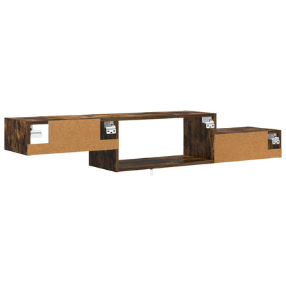 Mobile TV da Parete A parete Rovere Fumo 150 x 28 x 26 cm | homemem39