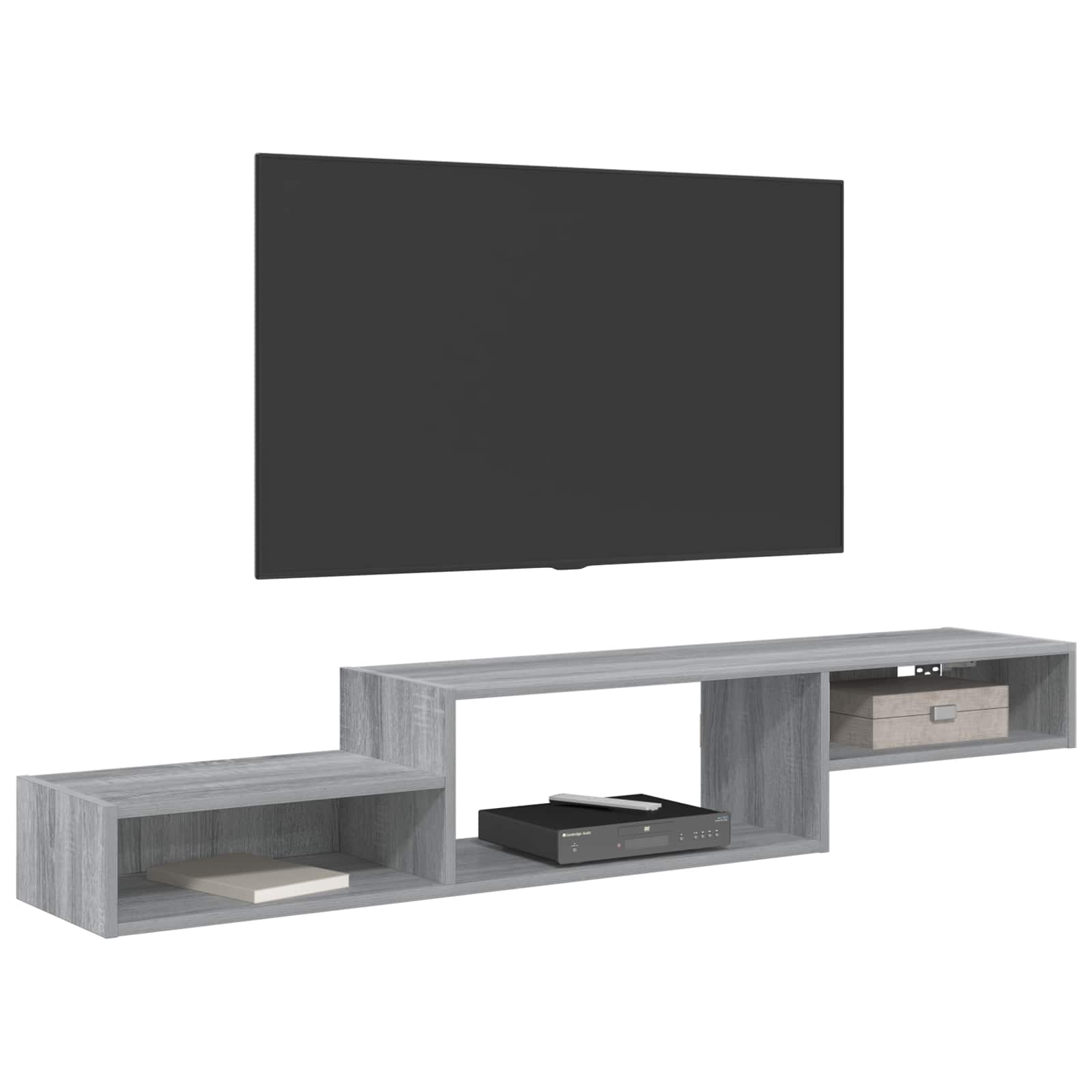 Mobile TV da Parete A parete Sonoma grigio 150 x 28 x 26 cm | homemem39