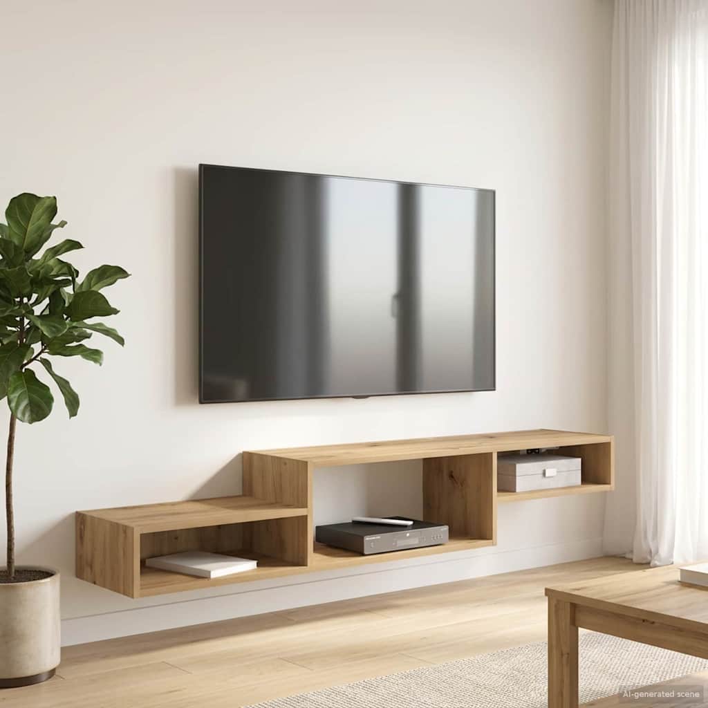 Mobile TV da Parete A parete Rovere Artigianale