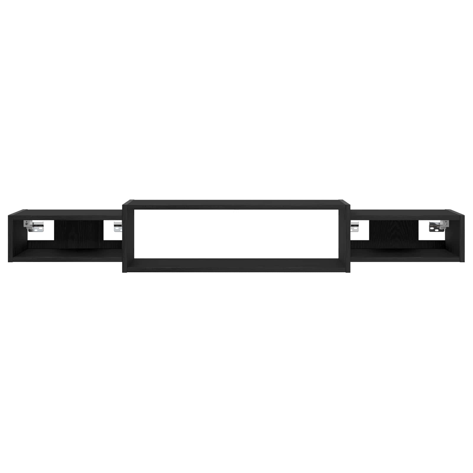 Mobile TV da Parete A parete Rovere Nero 140 x 28 x 21 cm | homemem39