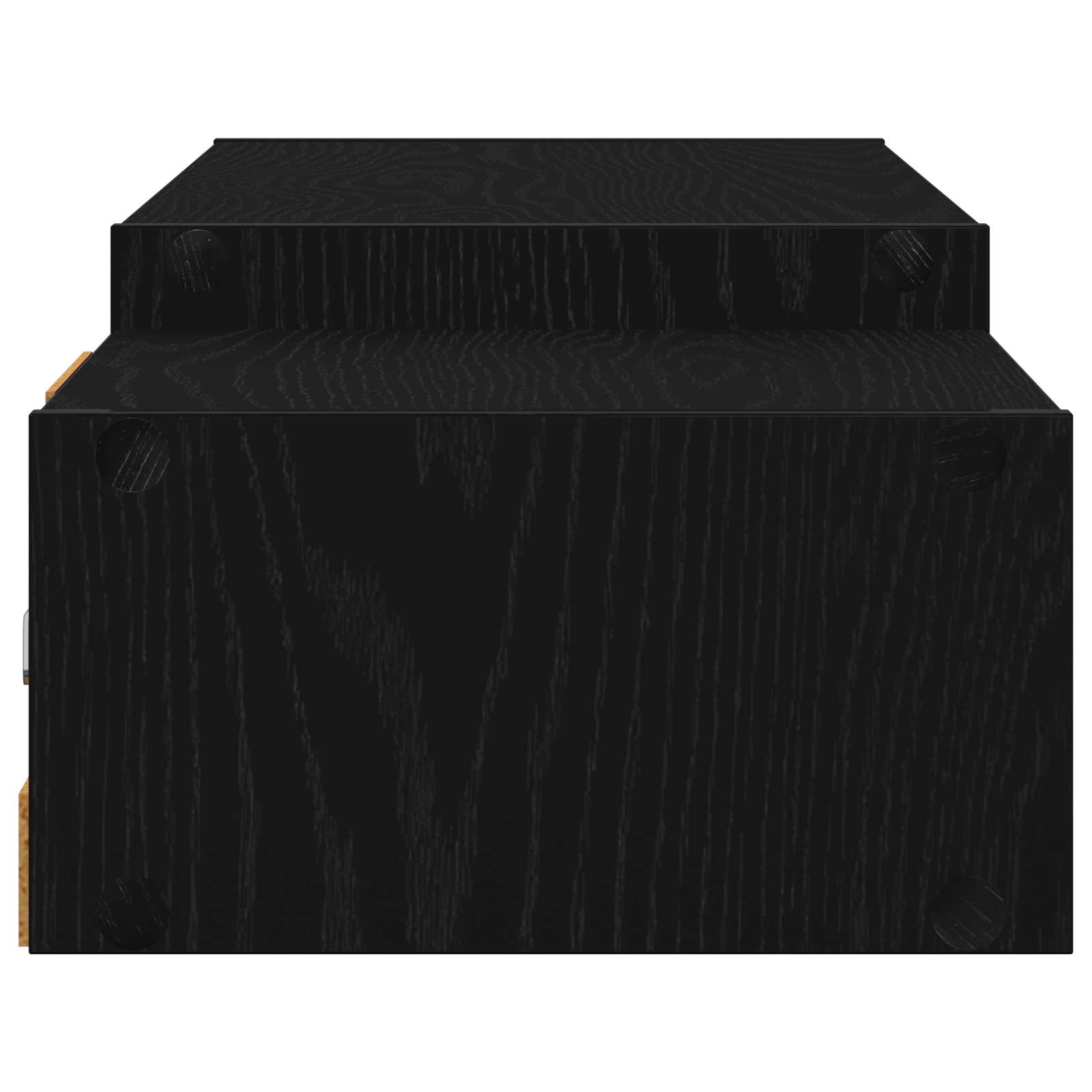 Mobile TV da Parete A parete Rovere Nero 140 x 28 x 21 cm | homemem39