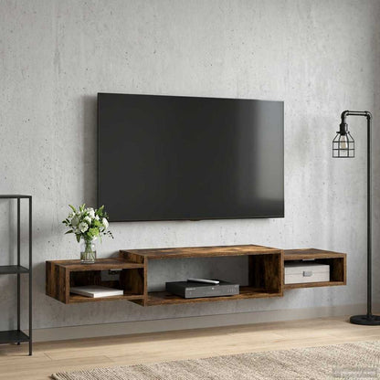 Mobile TV da Parete A parete Rovere Fumo 140 x 28 x 21 cm | homemem39