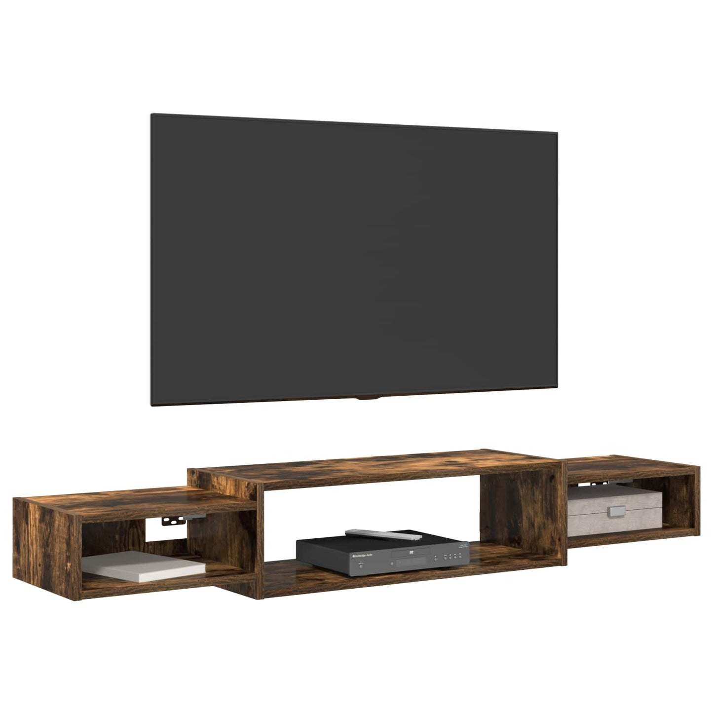 Mobile TV da Parete A parete Rovere Fumo 140 x 28 x 21 cm | homemem39