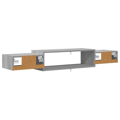 Mobile TV da Parete A parete Sonoma grigio 140 x 28 x 21 cm | homemem39