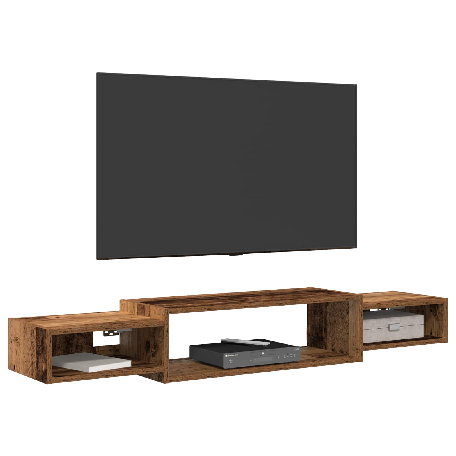 Mobile TV da Parete A parete Legno antico 140 x 28 x 21 cm | homemem39