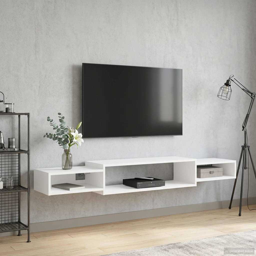 Mobile TV da Parete A parete Bianco 180 x 28 x 21 cm | homemem39