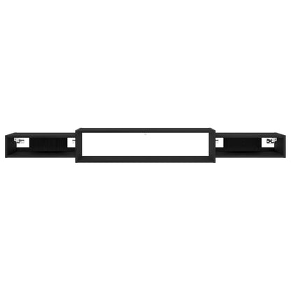 Mobile TV da Parete A parete Rovere Nero 180 x 28 x 21 cm | homemem39