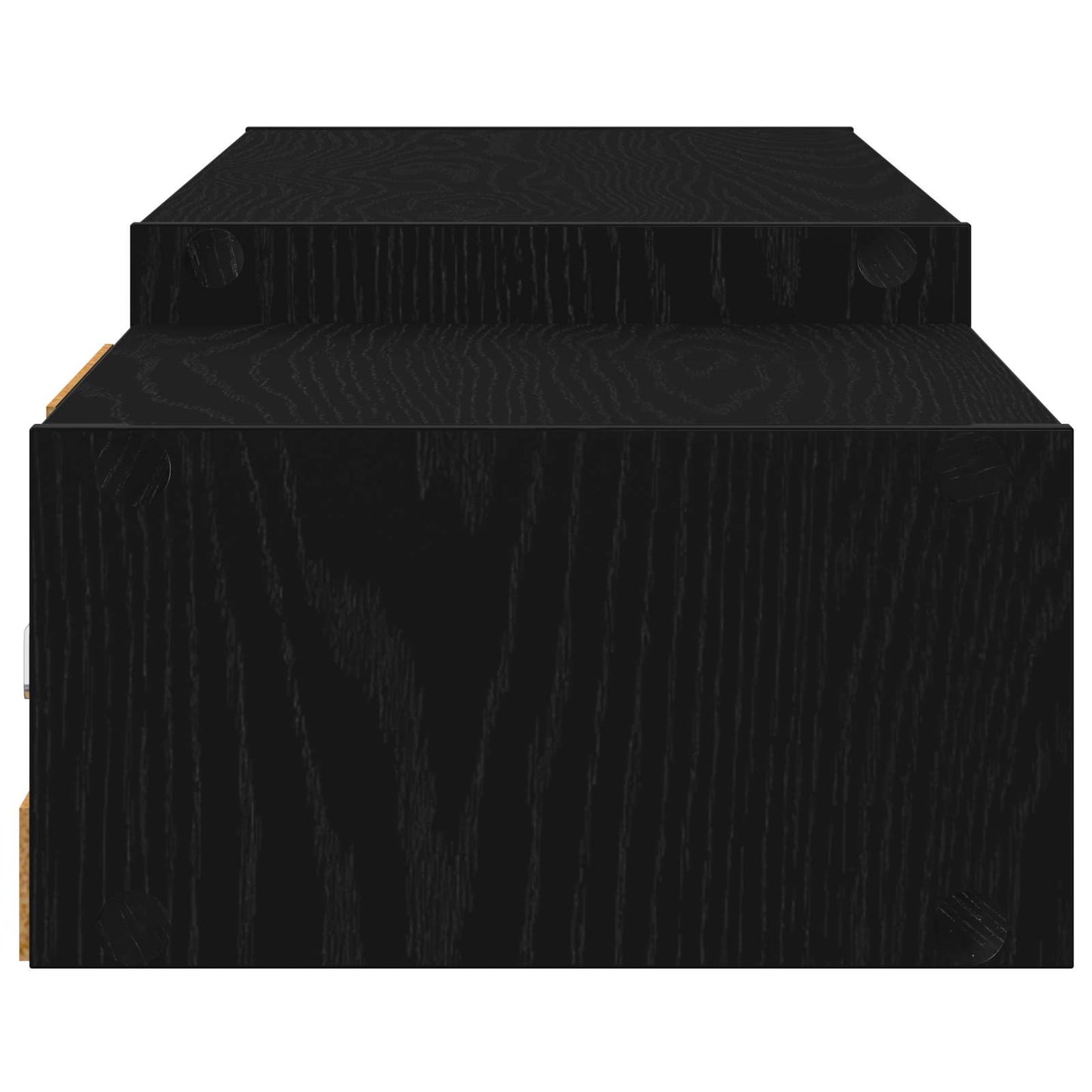Mobile TV da Parete A parete Rovere Nero 180 x 28 x 21 cm | homemem39