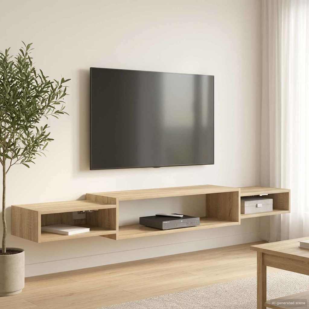Mobile TV da Parete A parete Rovere Sonoma 180 x 28 x 21 cm | homemem39