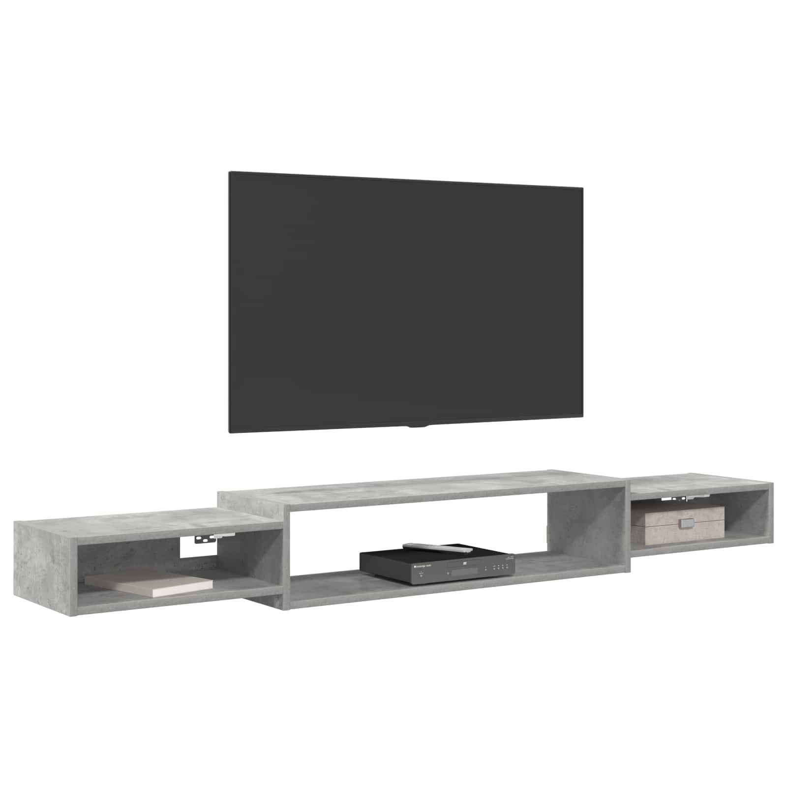 Mobile TV da Parete A parete Grigio Cemento 180 x 28 x 21 cm | homemem39