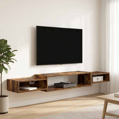Mobile TV da Parete A parete Rovere Fumo 180 x 28 x 21 cm | homemem39