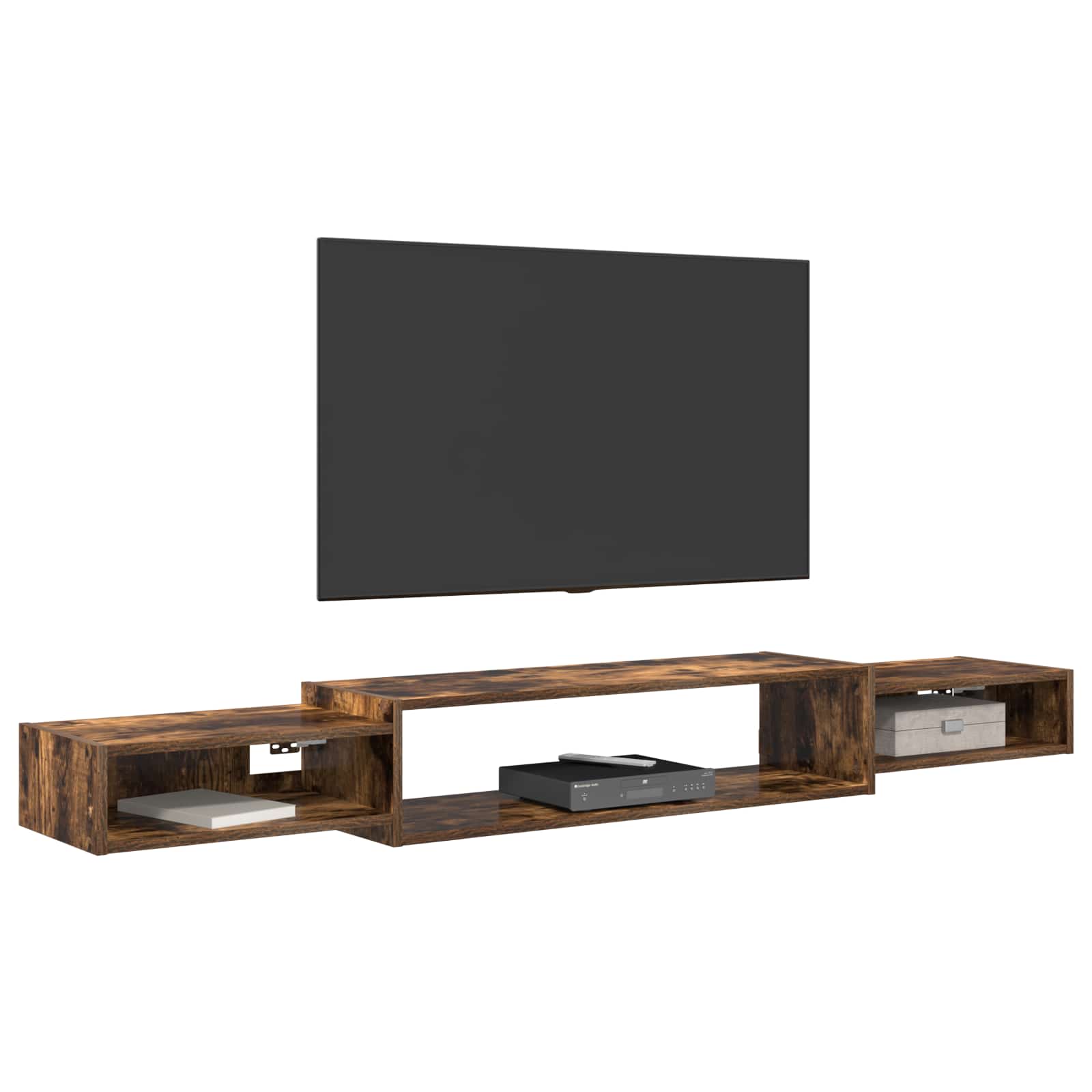 Mobile TV da Parete A parete Rovere Fumo 180 x 28 x 21 cm | homemem39