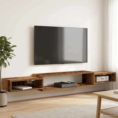 Mobile TV da Parete A parete Legno antico 180 x 28 x 21 cm | homemem39