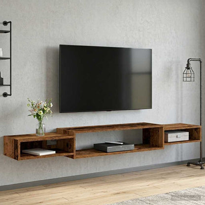 Mobile TV da Parete A parete Legno antico 180 x 28 x 21 cm | homemem39