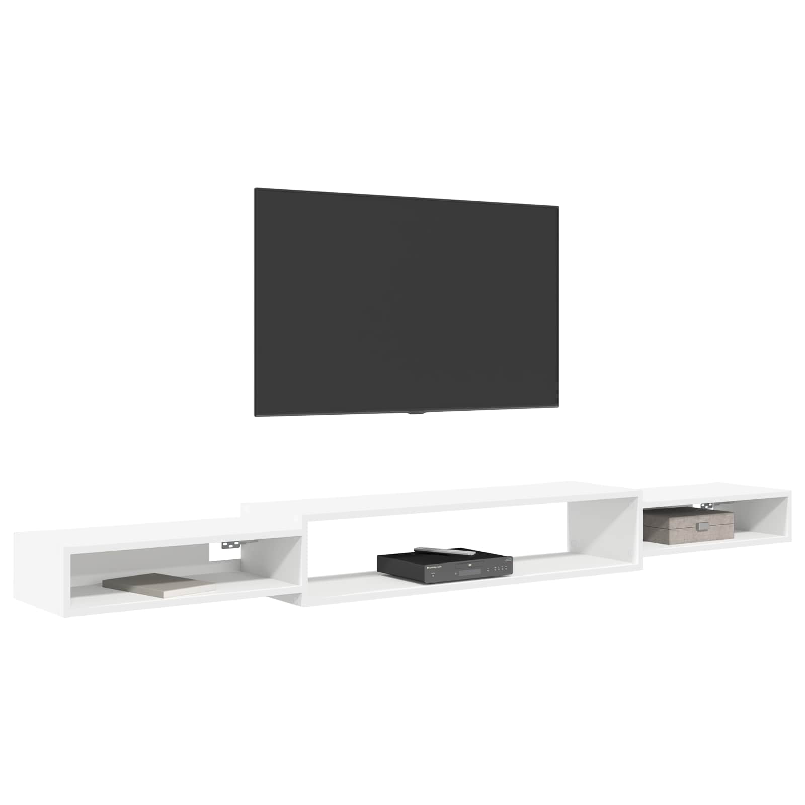 Mobile TV da Parete A parete Bianco 220 x 28 x 21 cm | homemem39