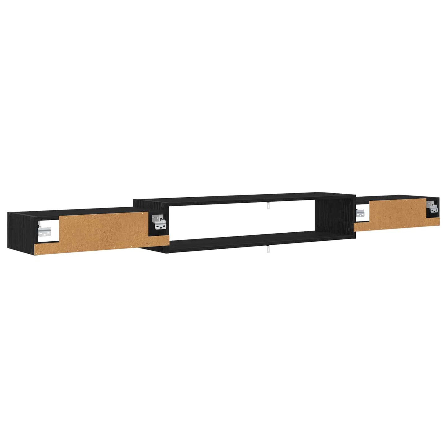 Mobile TV da Parete A parete Rovere Nero 220 x 28 x 21 cm | homemem39