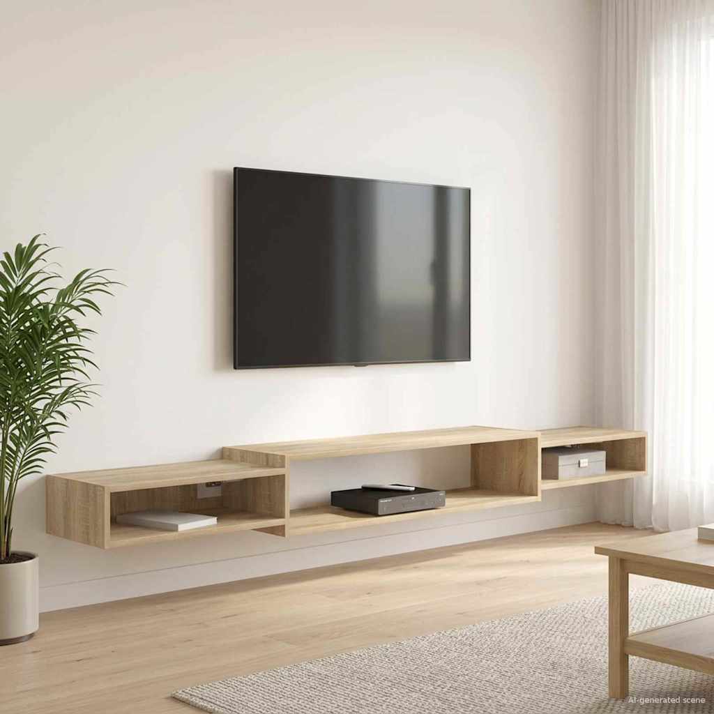 Mobile TV da Parete A parete Rovere Sonoma 220 x 28 x 21 cm | homemem39