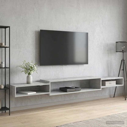 Mobile TV da Parete A parete Grigio Cemento 220 x 28 x 21 cm | homemem39