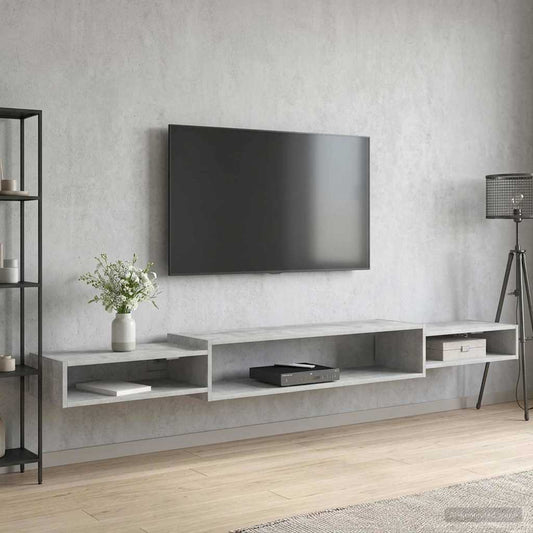 Mobile TV da Parete A parete Grigio Cemento 220 x 28 x 21 cm | homemem39