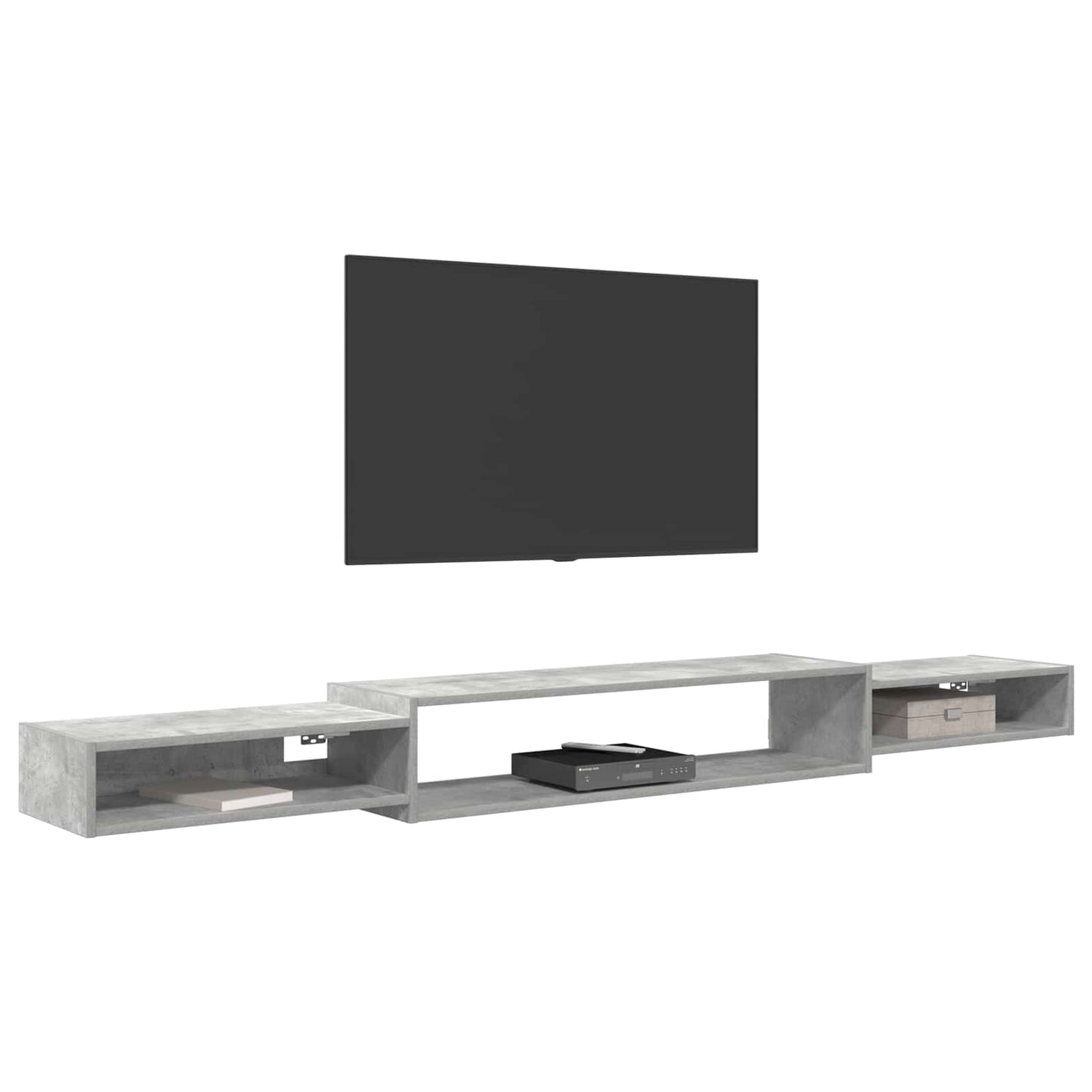 Mobile TV da Parete A parete Grigio Cemento 220 x 28 x 21 cm | homemem39