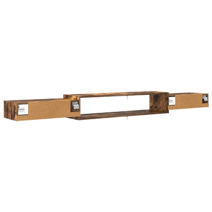 Mobile TV da Parete A parete Rovere Fumo 220 x 28 x 21 cm | homemem39